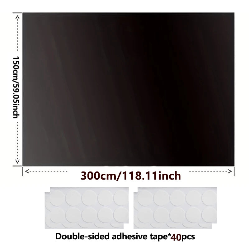 95-98% Blackout Curtain DIY Portable Travel Removable Blocking Darkest Window Film Cloth Self-adhesive Window Shades