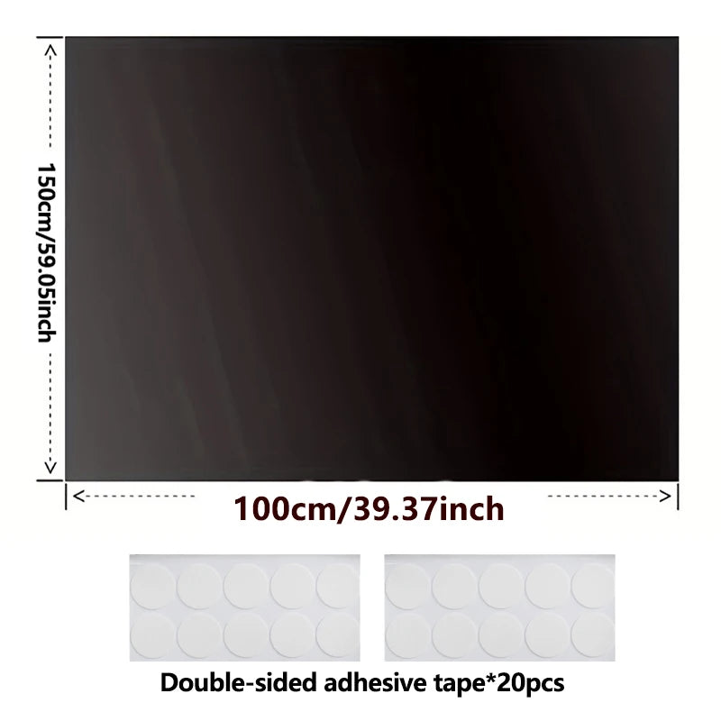 95-98% Blackout Curtain DIY Portable Travel Removable Blocking Darkest Window Film Cloth Self-adhesive Window Shades