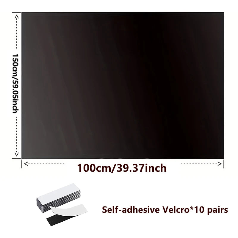 95-98% Blackout Curtain DIY Portable Travel Removable Blocking Darkest Window Film Cloth Self-adhesive Window Shades