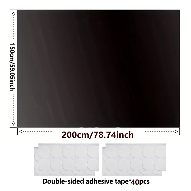 95-98% Blackout Curtain DIY Portable Travel Removable Blocking Darkest Window Film Cloth Self-adhesive Window Shades