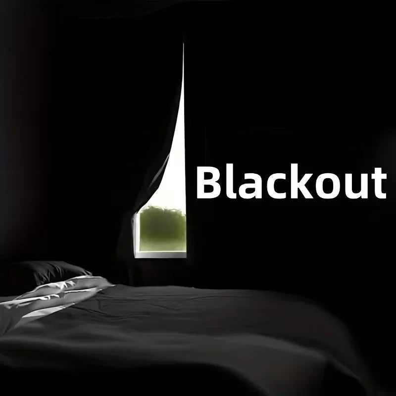 95-98% Blackout Curtain DIY Portable Travel Removable Blocking Darkest Window Film Cloth Self-adhesive Window Shades