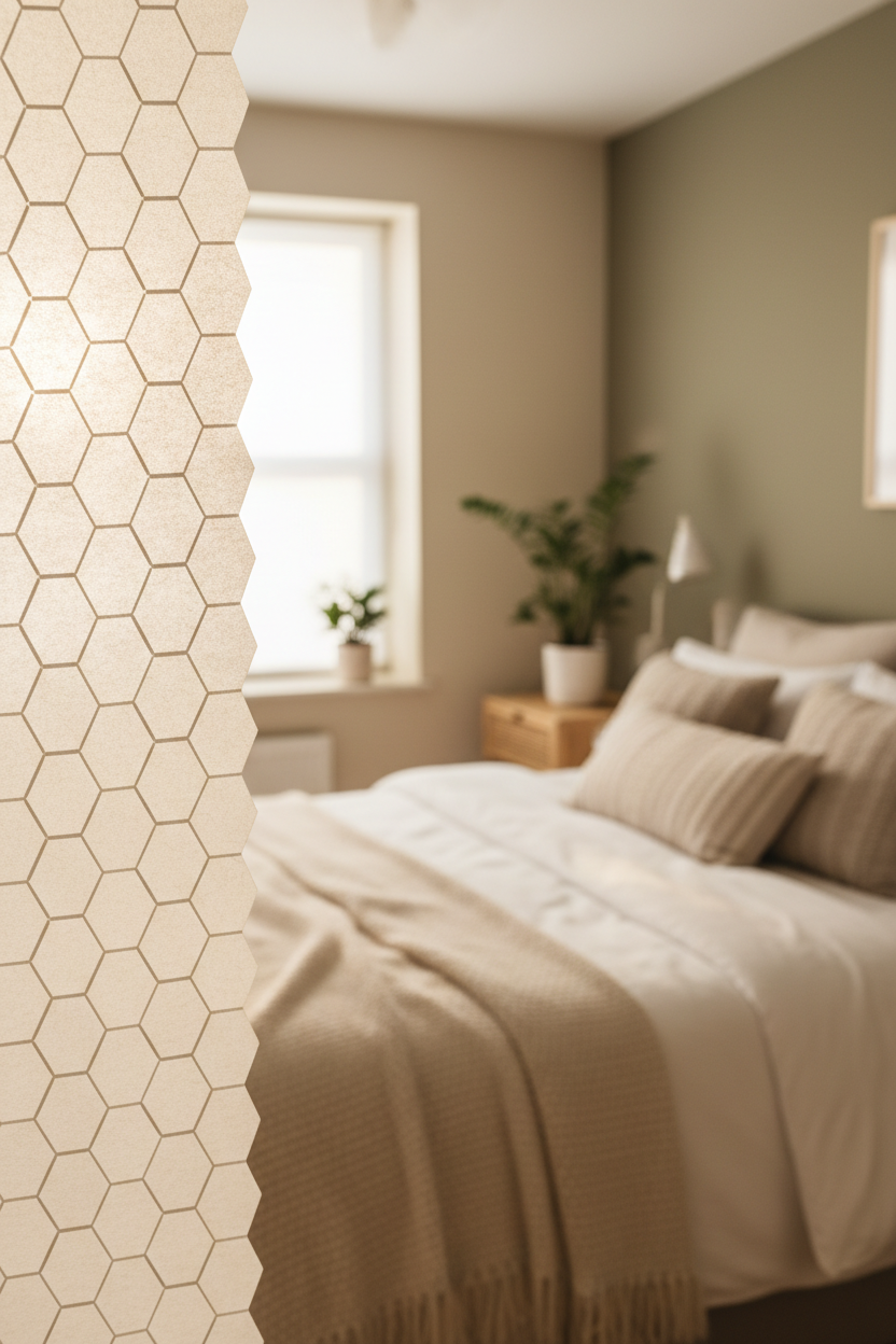 Camera da letto con luce naturale filtrata